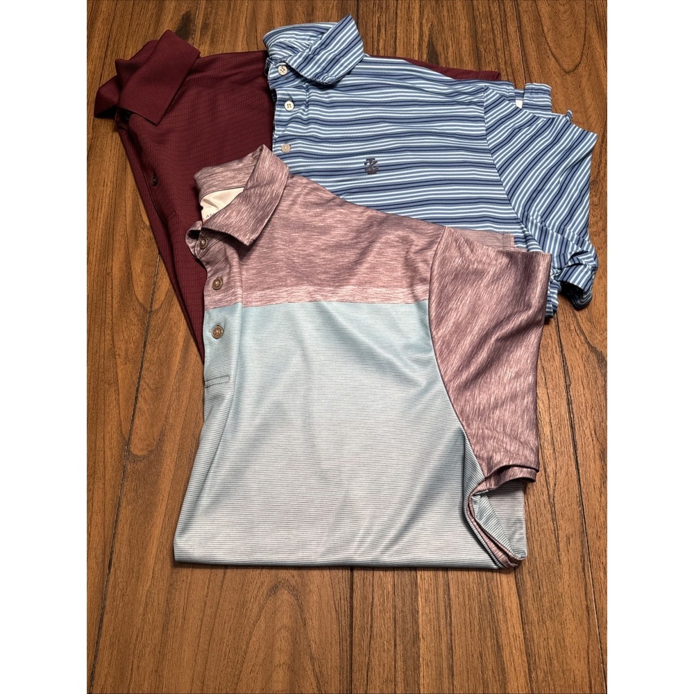 BUNDLE 3-Mens Golf Brand Polos Sz 2 XB